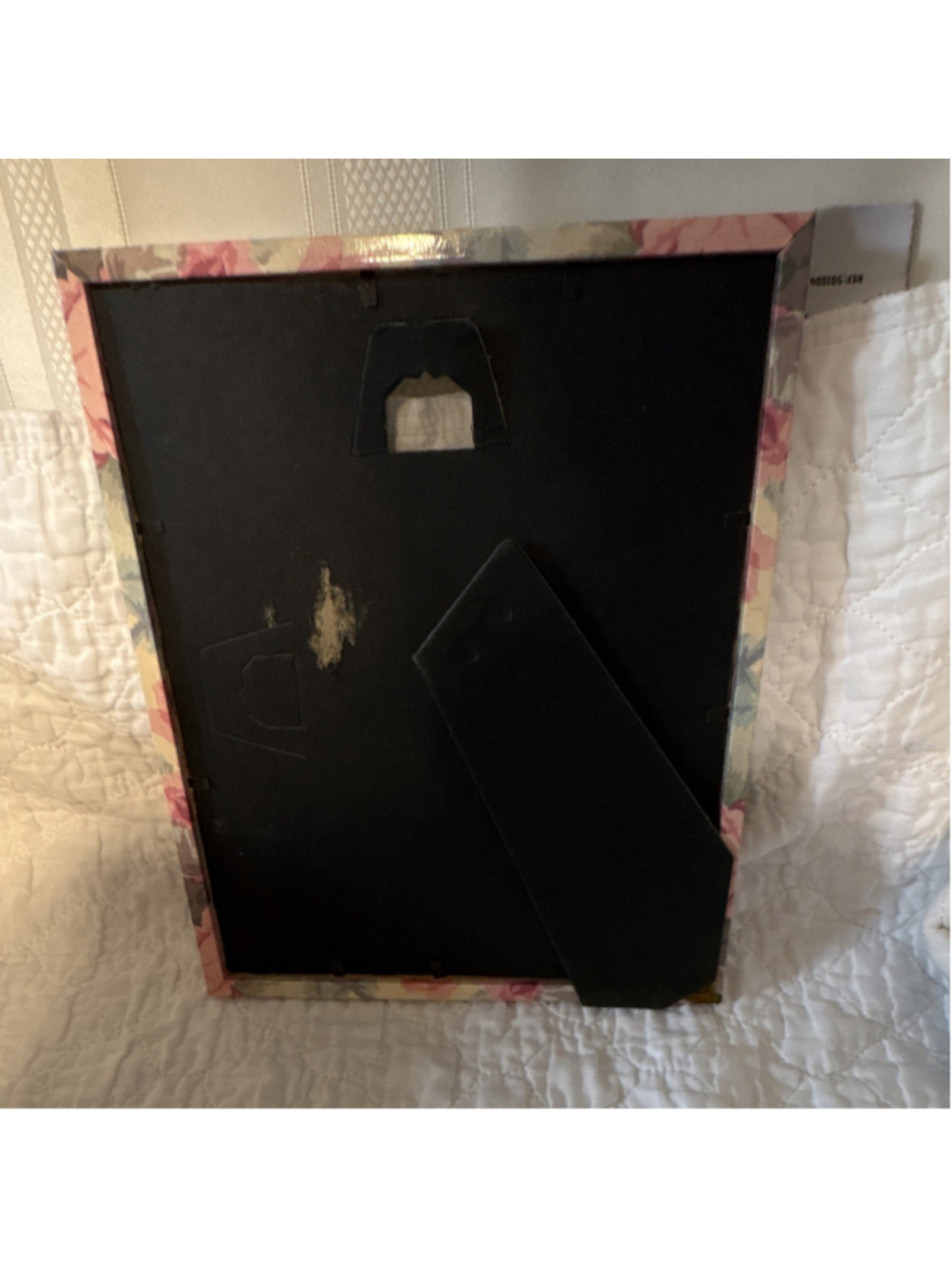 Metal Floral Multicolor Rectangle 10x12 Photo Frame Clear Glass Glossy Hanging - Picture 4 of 4